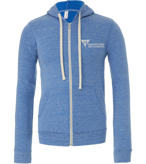 Zip-up hoodie-Blue-S