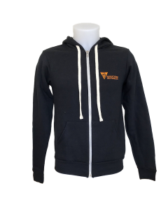 Zip-up hoodie-Black-S